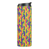 Modernes Regenbogenmuster Thermosbecher (Nach links gedreht)