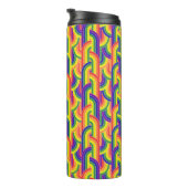 Modernes Regenbogenmuster Thermosbecher (Nach rechts gedreht)