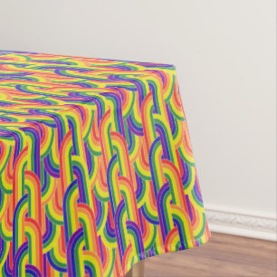 Modernes Regenbogenmuster Tischdecke
