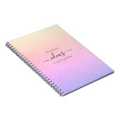 Modernes Regenbogenskript Notizblock (Rechte Seite)