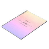 Modernes Regenbogenskript Notizblock (Linke Seite)