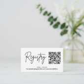 Modernes Register | Hochzeitregister QR-Code Begleitkarte (Stehend Vorderseite)
