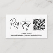 Modernes Register | Hochzeitregister QR-Code Begleitkarte (Vorderseite)