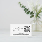 Modernes Register | Hochzeitregister QR-Code Begleitkarte (Stehend Vorderseite)