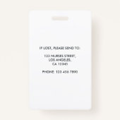 Modernes registriertes Krankenversicherungssystem Ausweis (Rückseite)