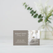 Modernes Reinigungshaus Sauberer Service Beruflich Visitenkarte (Stehend Vorderseite)