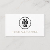 Modernes Reisebüro Minimaler Agent für Reisen Visitenkarte (Rückseite)