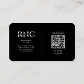 Modernes Reisemagazin Caduceus Black Silver Visitenkarte (Rückseite)