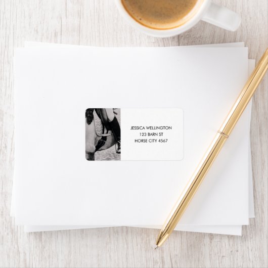 Modernes Reitschiff Foto Adresse Adressaufkleber (Insitu)