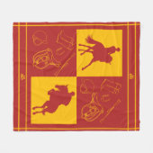 Modernes Reittheater Monogram Fleecedecke (Vorderseite (Horizontal))