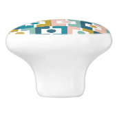 Modernes Rektangel geometrisches Muster des Mittel Keramikknauf (Seitenansicht)