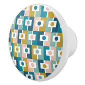 Modernes Rektangel geometrisches Muster des Mittel Keramikknauf (Rechts)