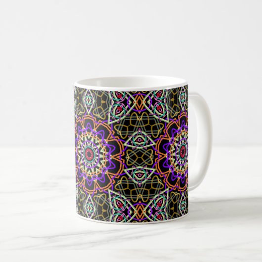 Modernes Reliefkaleoidoskop Kaffeetasse (VorderseiteRechts)