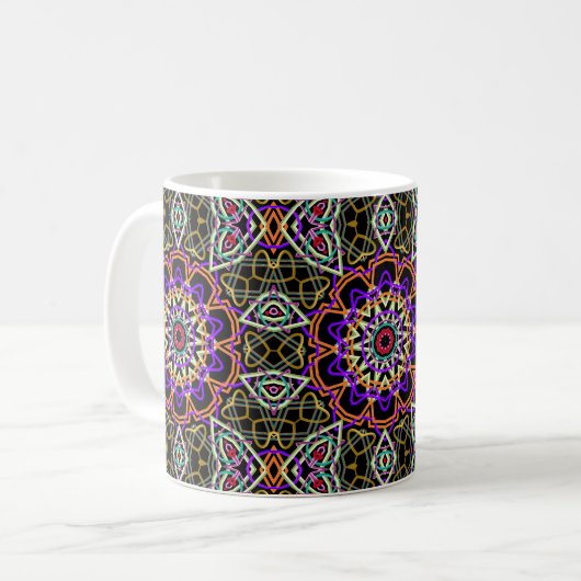 Modernes Reliefkaleoidoskop Kaffeetasse (Vorderseite Links)