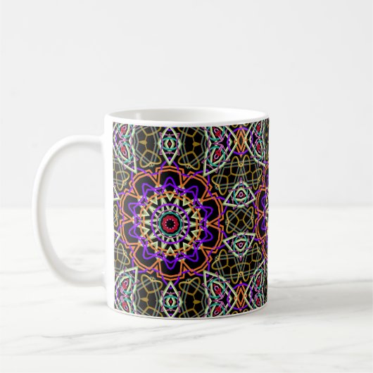 Modernes Reliefkaleoidoskop Kaffeetasse (Links)