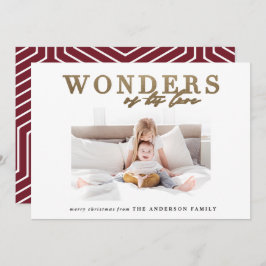 Modernes religiöses Chic Gold im Multi-Foto Weihna Feiertagskarte