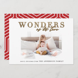 Modernes religiöses Chic Gold im Multi-Foto Weihna Feiertagskarte