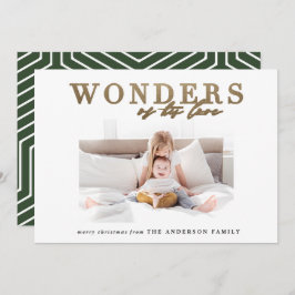 Modernes religiöses Chic Gold im Multi-Foto Weihna Feiertagskarte