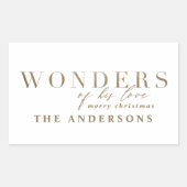 Modernes religiöses Chic Gold im Multi-Foto Weihna Rechteckiger Aufkleber (Vorderseite)