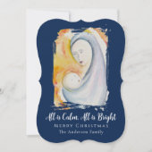 Modernes Religiöses Foto Madonna und Kind Feiertagskarte (Vorderseite)