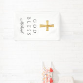 Modernes religiöses Kreuz Gott segne Banner (InSitu)