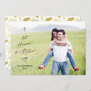 Modernes Religiöses Weihnachtsfest & Natur Foto Feiertagskarte