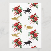 Modernes Rennpferd Derby & Drinks Party Reittiere Menükarte (Rückseite)