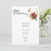 Modernes Rennpferd Derby & Drinks Party Reittiere Menükarte (Stehend Vorderseite)