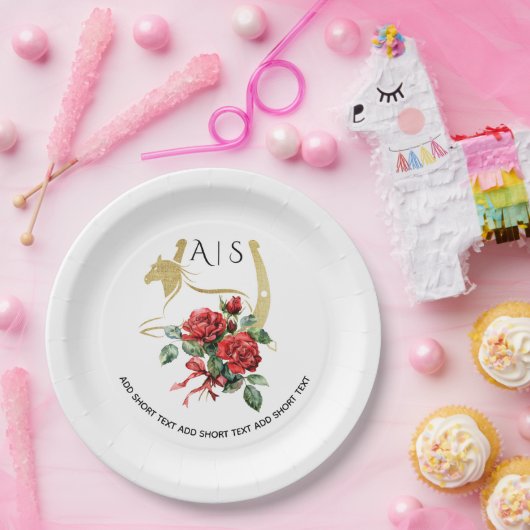 Modernes Rennpferd Derby & Drinks Party Reittiere Pappteller (Party)