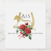 Modernes Rennpferd Derby & Drinks Party Reittiere Weinetikett (Einzelnes Label)