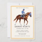 Modernes Rennpferd Derby Party Reitsporn Einladung (Vorderseite)