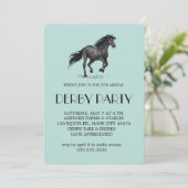 Modernes Rennpferd Derby Party Reitsporn Einladung (Stehend Vorderseite)