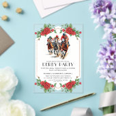 Modernes Rennpferd Derby Party Reitsport Acryleinladungen (In Situ (Hochzeit))