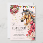Modernes Rennpferd Derby Party Reitsport Einladung (Vorderseite)