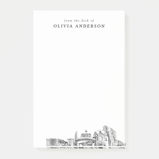 Modernes Reno Nevada Berufliches Geschenk Personal Post-it Klebezettel (Vorderseite)