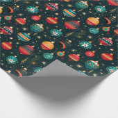 Modernes Rentier Frohe Weihnachtsgeschenk Wrap Geschenkpapier (Ecke)