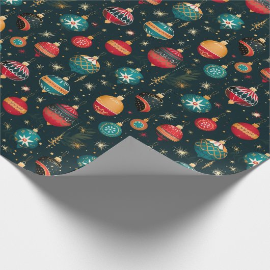 Modernes Rentier Frohe Weihnachtsgeschenk Wrap Geschenkpapier (Ecke)