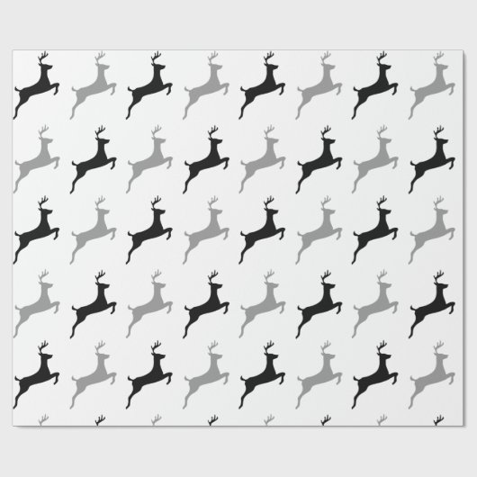 Modernes Rentier Geschenkpapier (Flach)