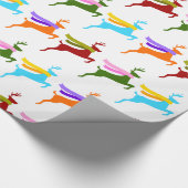 Modernes Rentier mit Scarf Geschenkpapier (Ecke)