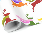 Modernes Rentier mit Scarf Geschenkpapier (Rolleneckpunkt)