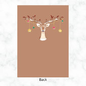 Modernes Rentier Weihnachts-Party Brown Einladung