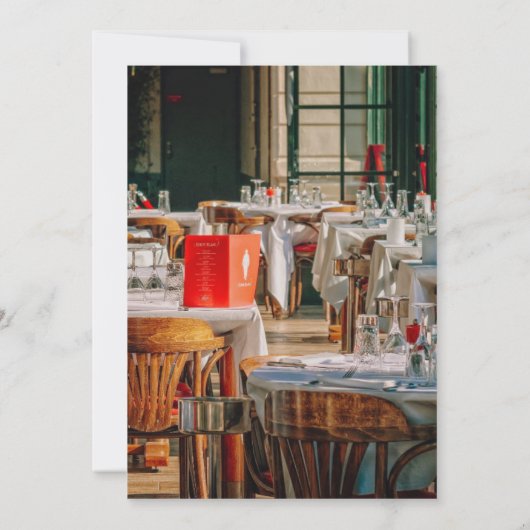 Modernes Restaurant Eröffnung Einladung (Rückseite)