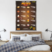 Modernes Restaurant-Menü Leinwanddruck (Insitu (Schlafzimmer))