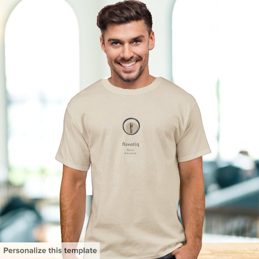 Modernes Restaurant mit kulinarischen Logos Mitarb T-Shirt
