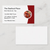 Modernes Restaurant mit Meeresfrüchten Visitenkarte (Vorne/Hinten)