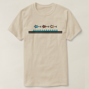 Modernes Retro - 3 Fische T-Shirt