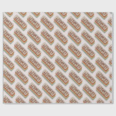 Modernes Retro-3D-Abitur Geschenkpapier (Flach)