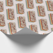 Modernes Retro-3D-Abitur Geschenkpapier (Ecke)