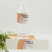 Modernes Retro 70er Jahre Rainbow Water Flasche La