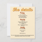 Modernes Retro 70er Terracotta Bacheloretto Einladung (Rückseite)